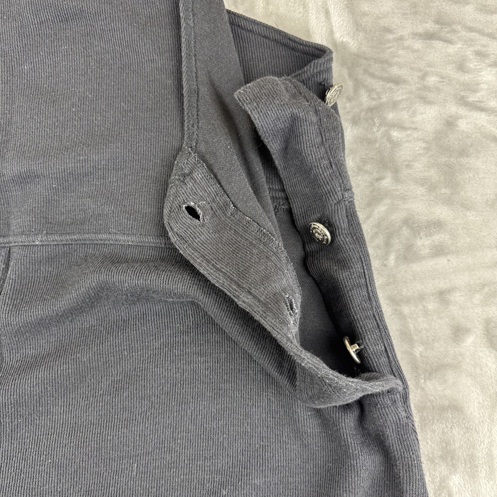 Vintage Erika Studio Overall Dress Women's‎ M Black Buttons Ribbed 90's (1250) - Picture 5 of 12